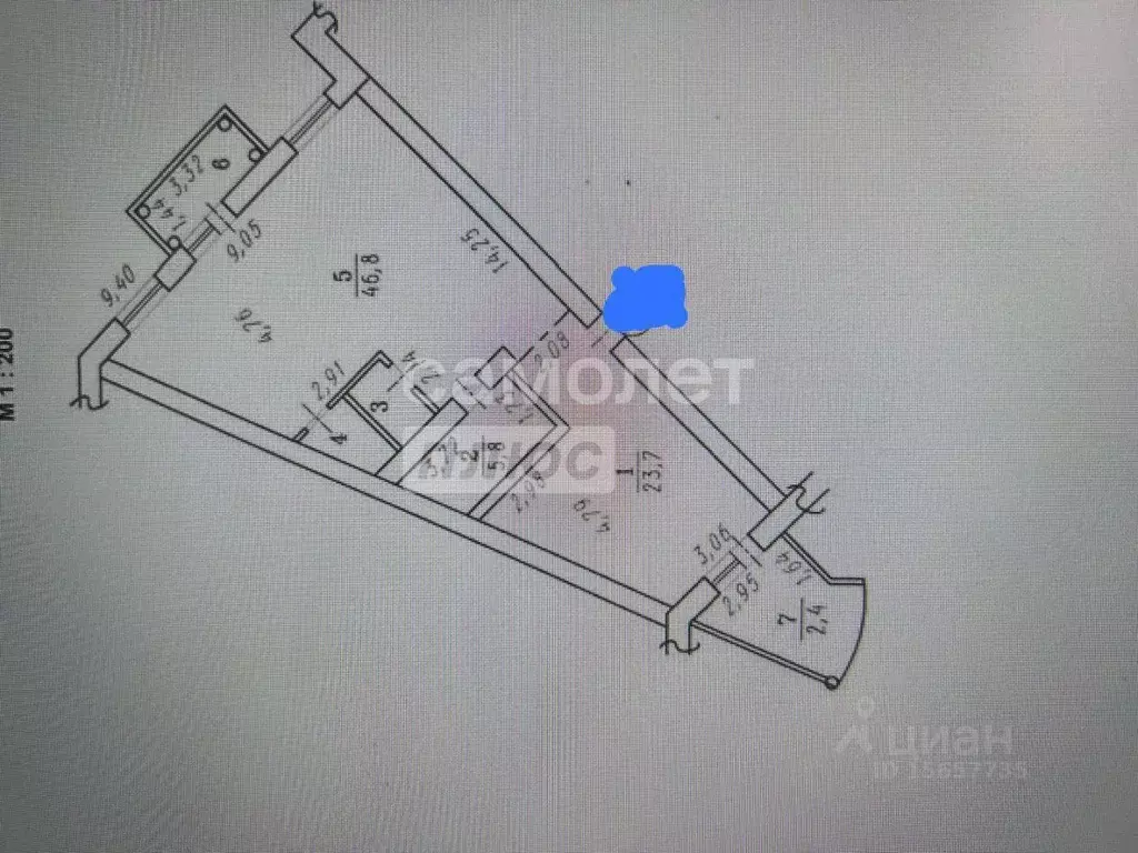 3-к кв. Омская область, Омск просп. Карла Маркса, 72 (80.4 м) - Фото 2