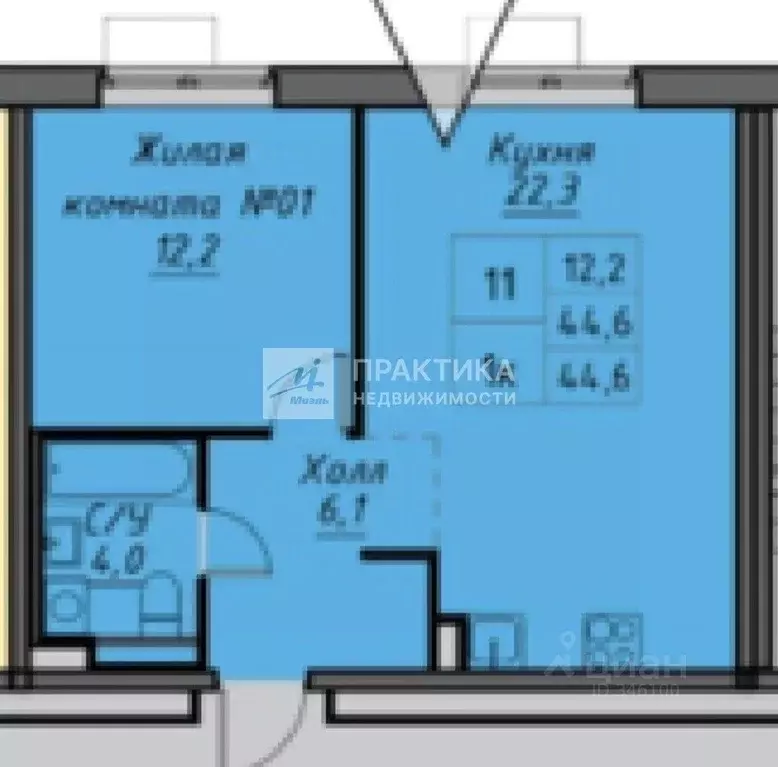 1-к кв. Московская область, Люберцы ул. 8 Марта, 18к1 (44.7 м) - Фото 2