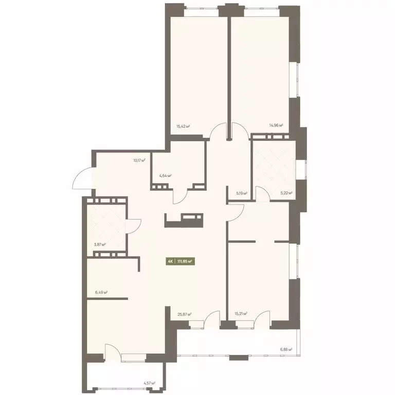 4-комнатная квартира: Кемерово, Московский проспект, 23А (111.85 м) - Фото 2