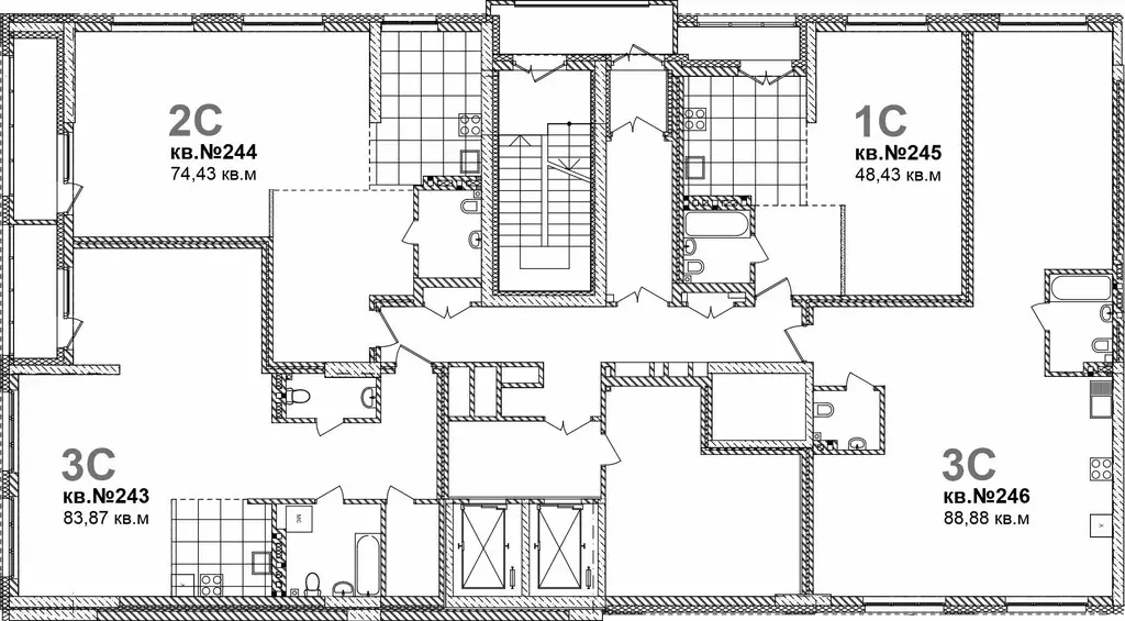 3-к кв. Новосибирская область, Новосибирск Садовая ул., 17 (83.87 м) - Фото 1