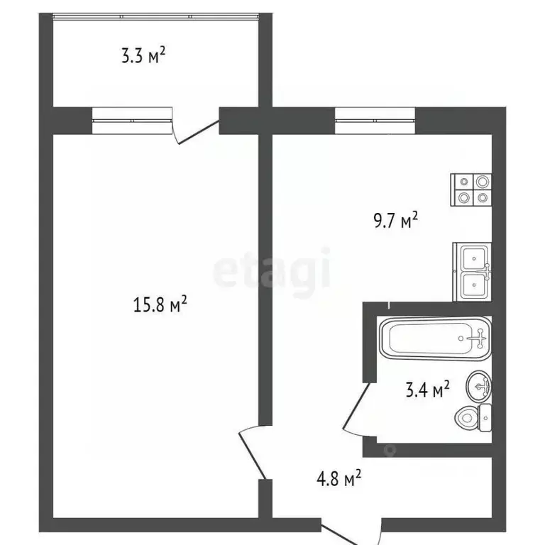 1-к кв. Мордовия, Саранск Большевистская ул., 126 (37.1 м) - Фото 2