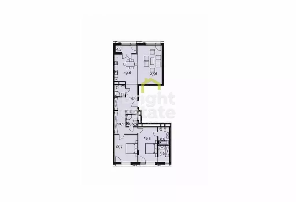 3-комнатная квартира: Москва, Усачёва улица, 15А (129.9 м) - Фото 2