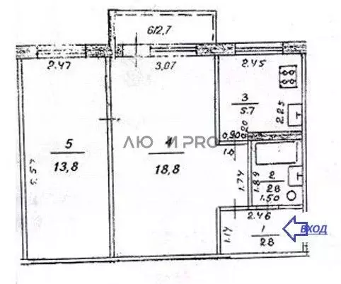 2-к кв. Башкортостан, Уфа ул. Шота Руставели, 27/1 (44.7 м) - Фото 2