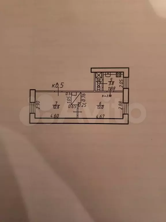 2-к. квартира, 31,1 м, 2/2 эт. - Фото 0