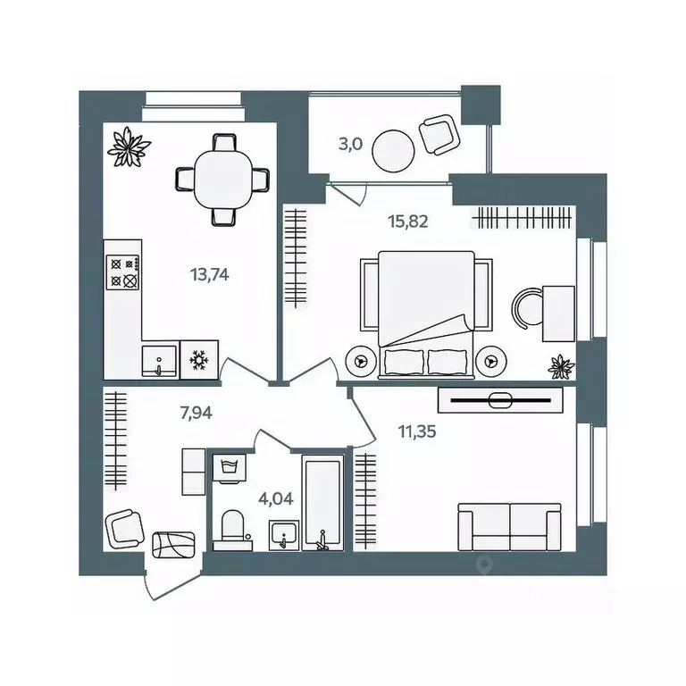 2-к кв. Ярославская область, Ярославль пос. Павловский, Волга-Лайф ... - Фото 1