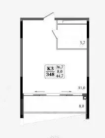 Свободной планировки кв. Крым, Алушта муниципальный округ, пос. ... - Фото 2