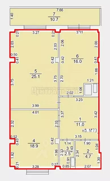 2-к кв. Смоленская область, Смоленск Кловская ул., 11А (88.9 м) - Фото 1