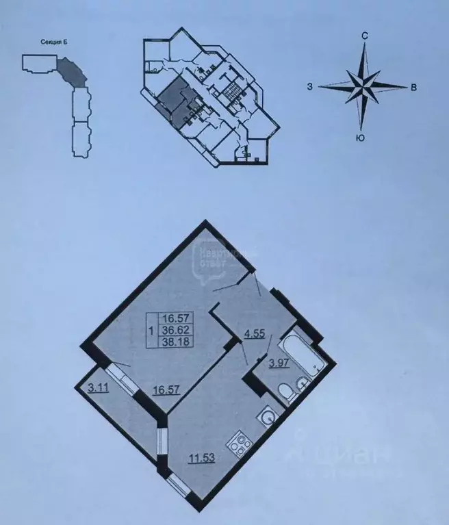 1-к кв. Владимирская область, Владимир ул. Родионовка, 4А (37.6 м) - Фото 0