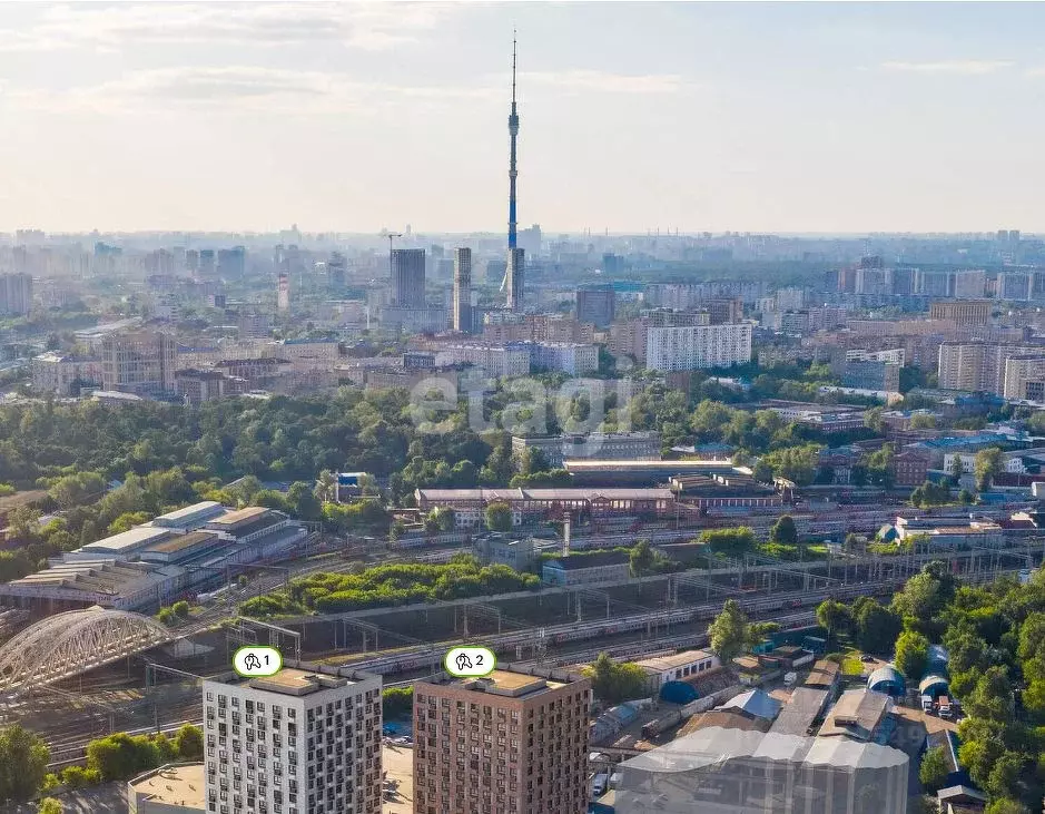 1-к кв. Москва ул. Сокольнический Вал, 1 (41.2 м) - Фото 0