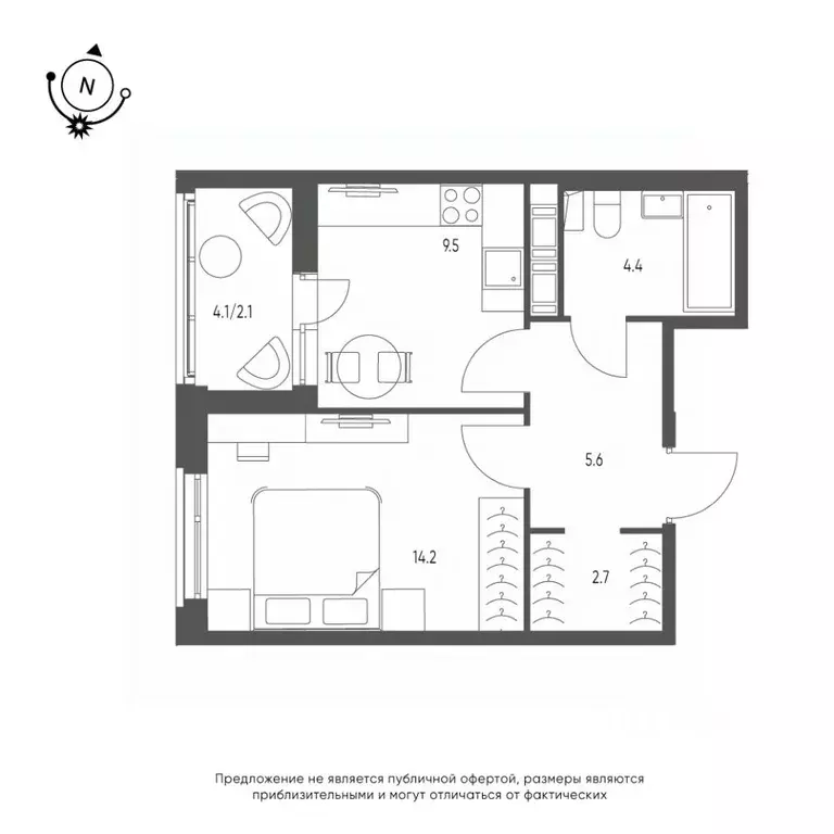 1-к кв. Омская область, Омск Зеленая река мкр, 5 (38.5 м) - Фото 0