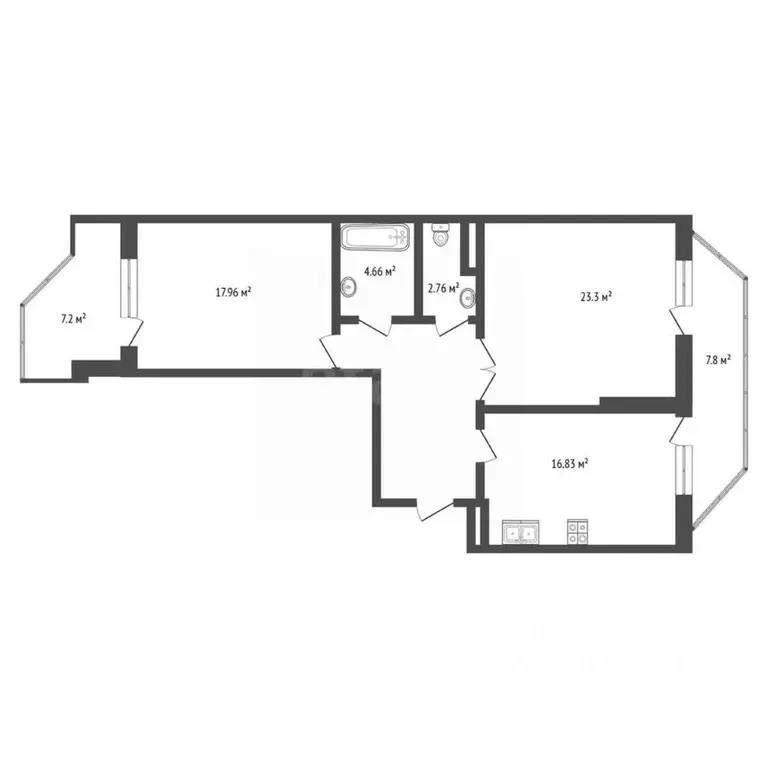 2-к кв. Краснодарский край, Анапа ул. Шевченко, 3 (91.5 м) - Фото 2