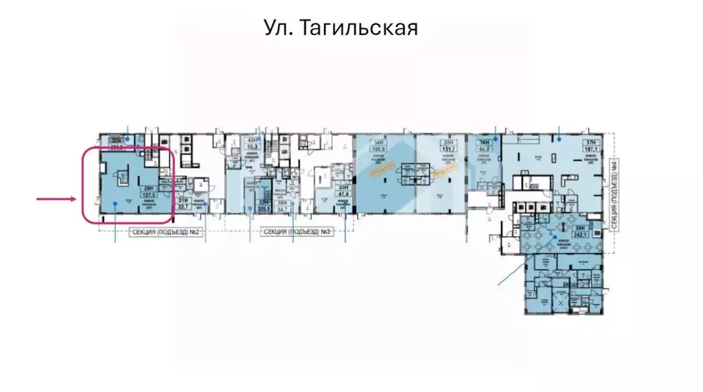 Помещение свободного назначения в Москва Тагильская ул., 2к1 (128 м) - Фото 2