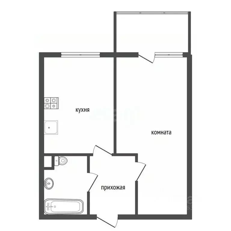 1-к кв. Воронежская область, Рамонский район, Яменское с/пос, пос. ... - Фото 1