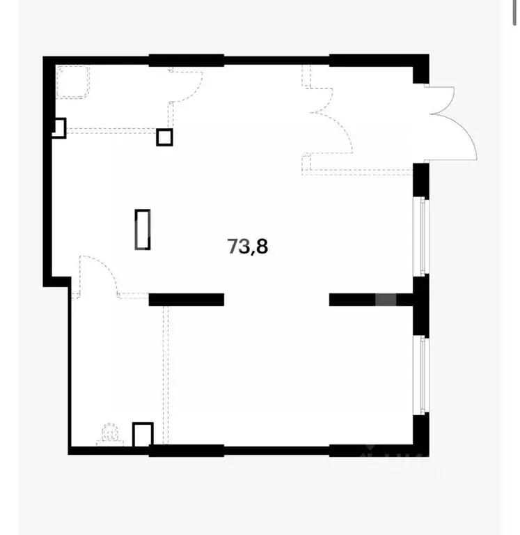 Помещение свободного назначения в Москва Сигнальный 16 жилой комплекс, ... - Фото 2