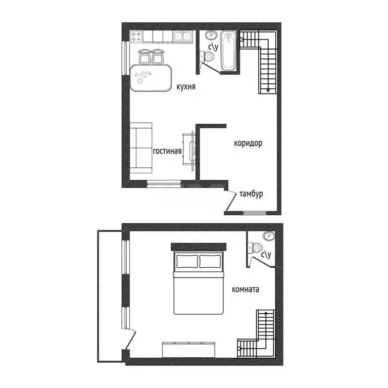 2-комнатная квартира: посёлок Октябрьский, Успешная улица, 18 (62.5 м) - Фото 1