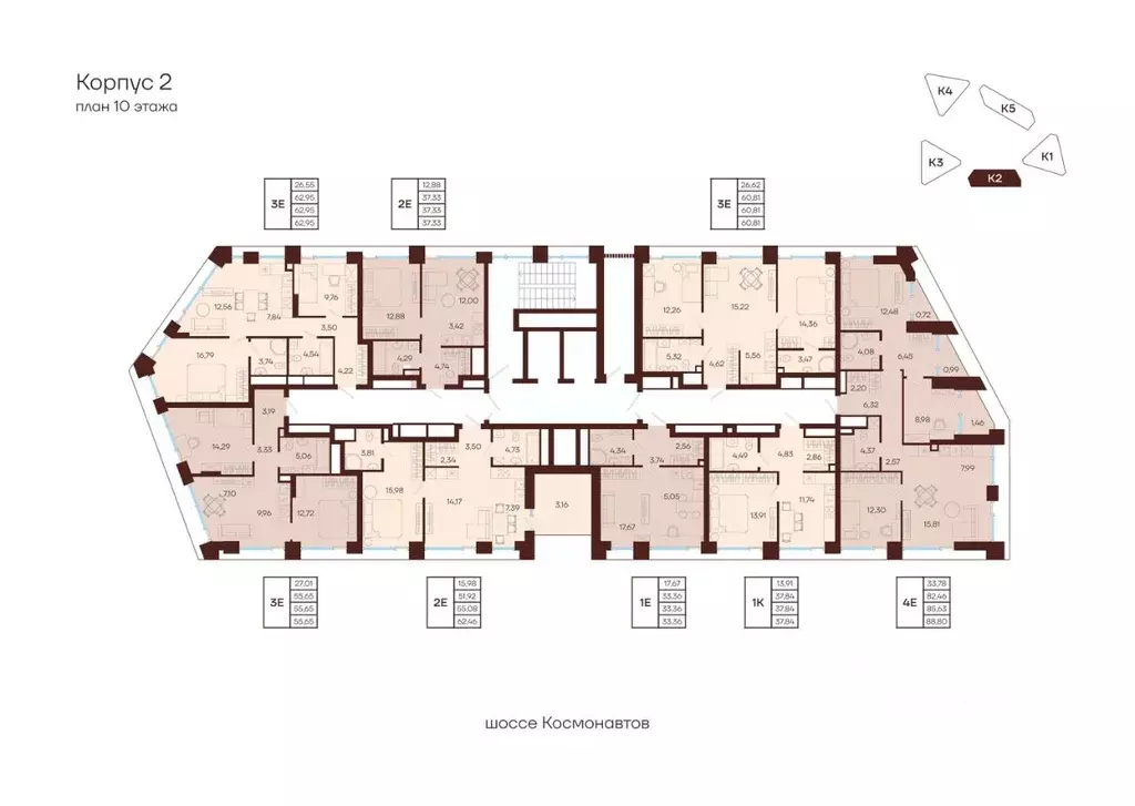 2-к кв. Пермский край, Пермь Баковый пер., 5 (55.08 м) - Фото 2