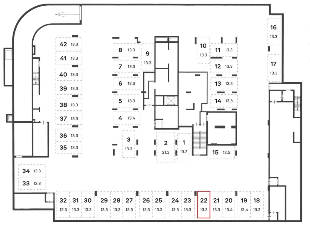Гараж в Москва ул. Скульптора Мухиной, 11к1 (14 м) - Фото 1