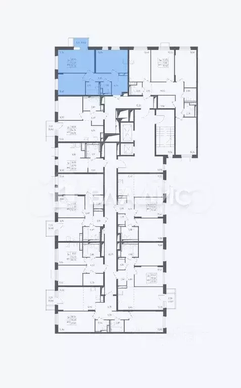 2-к. квартира, 54,1 м, 4/12 эт. - Фото 0
