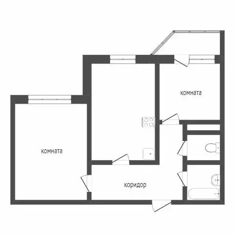 2-комнатная квартира: Тобольск, 15-й микрорайон, 23 (50.9 м) - Фото 0