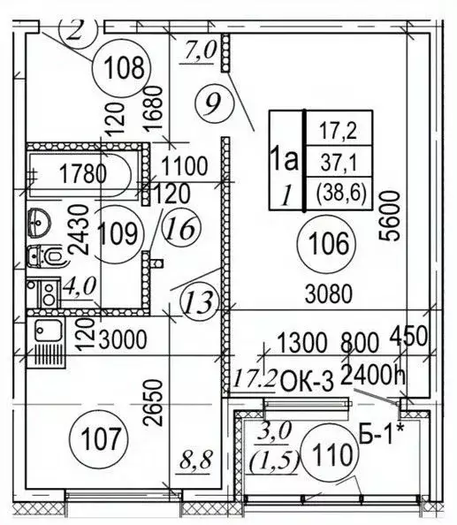 1-к кв. Камчатский край, Елизовский муниципальный округ, пос. ... - Фото 1