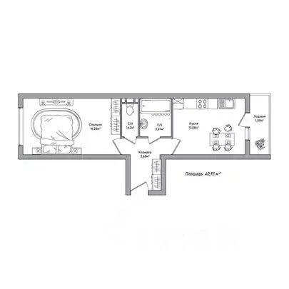 1-к кв. Ярославская область, Ярославль 2-й мкр,  (40.92 м) - Фото 1
