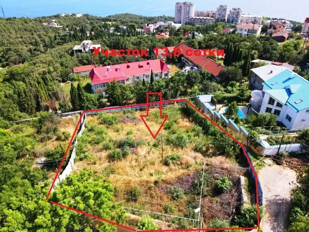 Участок в Крым, Ялта муниципальный округ, Никита пгт ул. Оранжерейная, ... - Фото 1