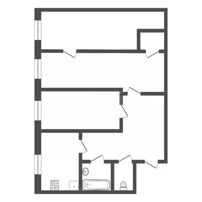 3-к кв. Тульская область, Узловая 50 лет Октября кв-л, 7 (56.0 м) - Фото 2