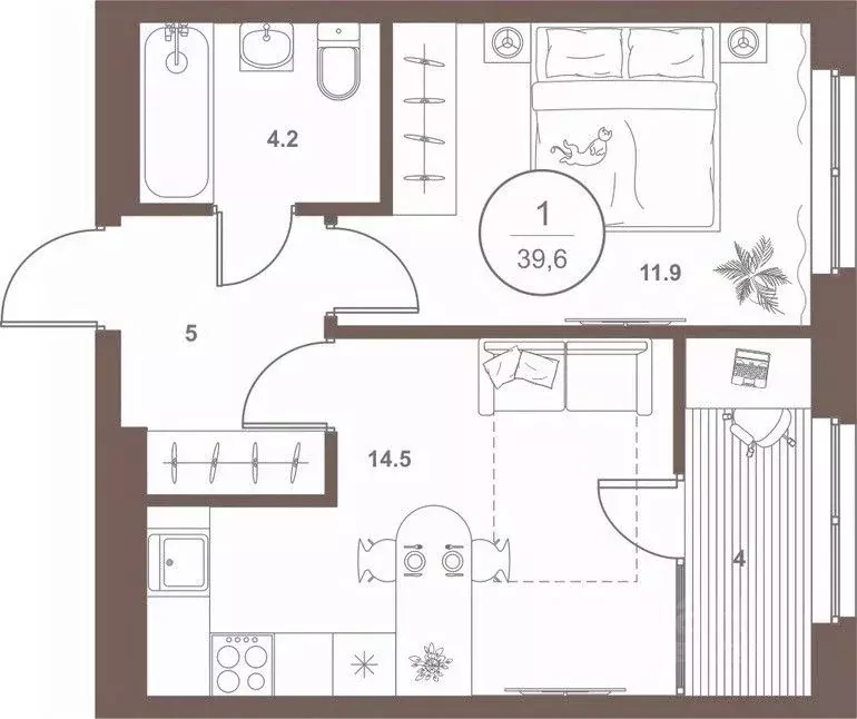 1-к кв. Пензенская область, Пенза Арбеково жилрайон, Дальнее Арбеково ... - Фото 1