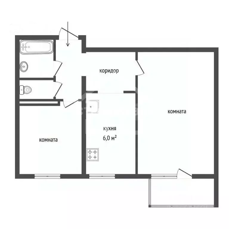 2-комнатная квартира: Екатеринбург, проезд Решетникова, 7 (42.5 м) - Фото 1