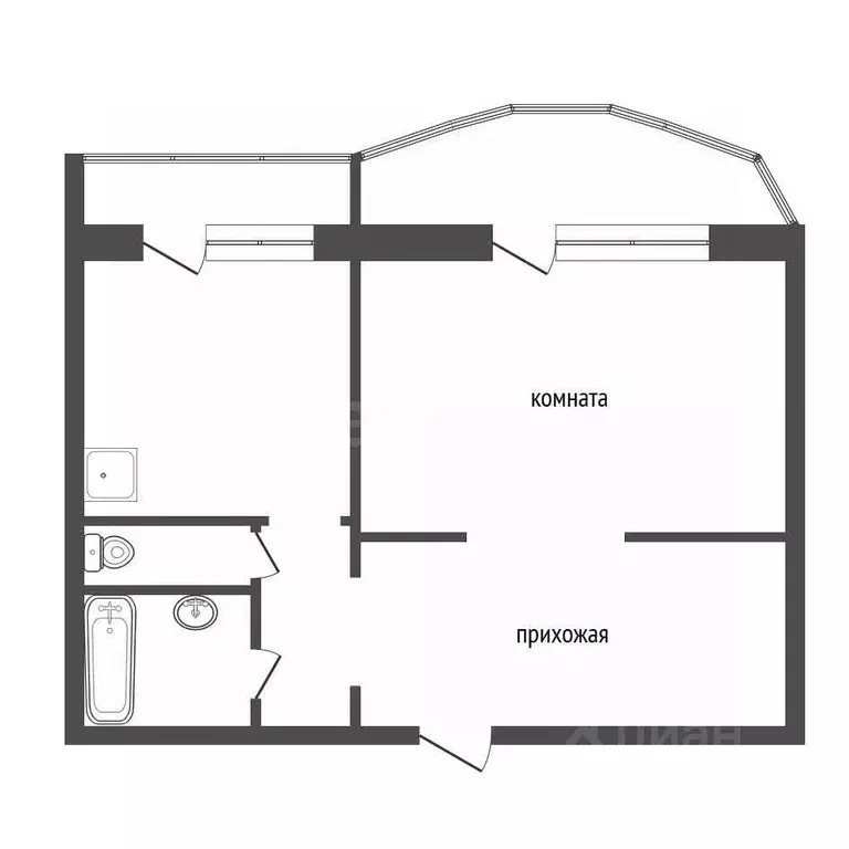 1-к кв. Красноярский край, Красноярск просп. Металлургов, 53 (40.7 м) - Фото 1