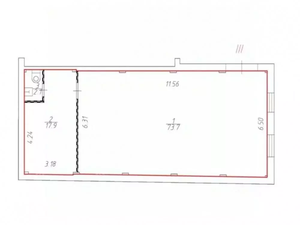 Торговая площадь в Москва ул. Пырьева, 16 (94 м) - Фото 2