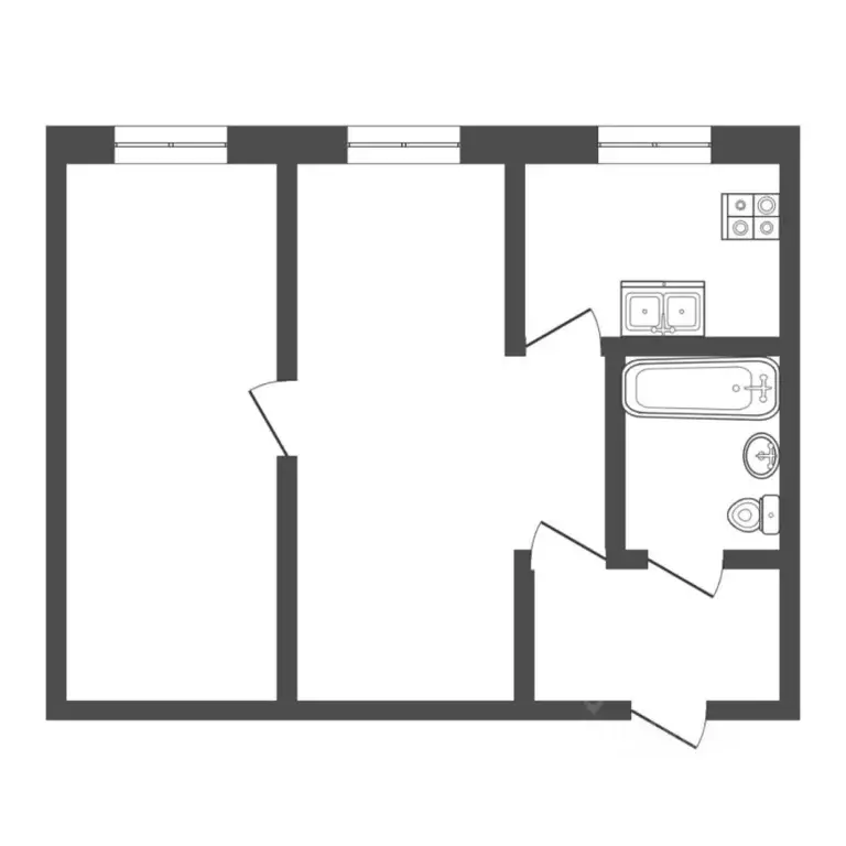 2-к кв. Тюменская область, Тюмень Рижская ул., 58 (54.8 м) - Фото 2