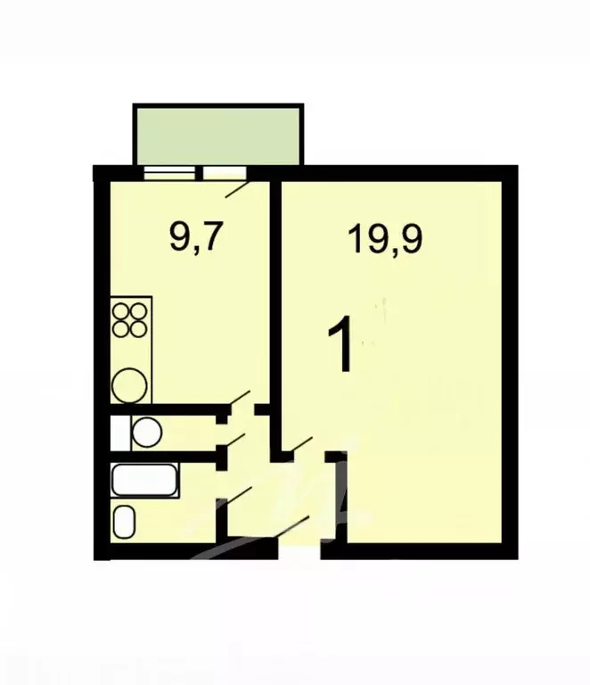 1-к кв. Москва Кронштадтский бул., 13/2к1 (35.2 м) - Фото 1