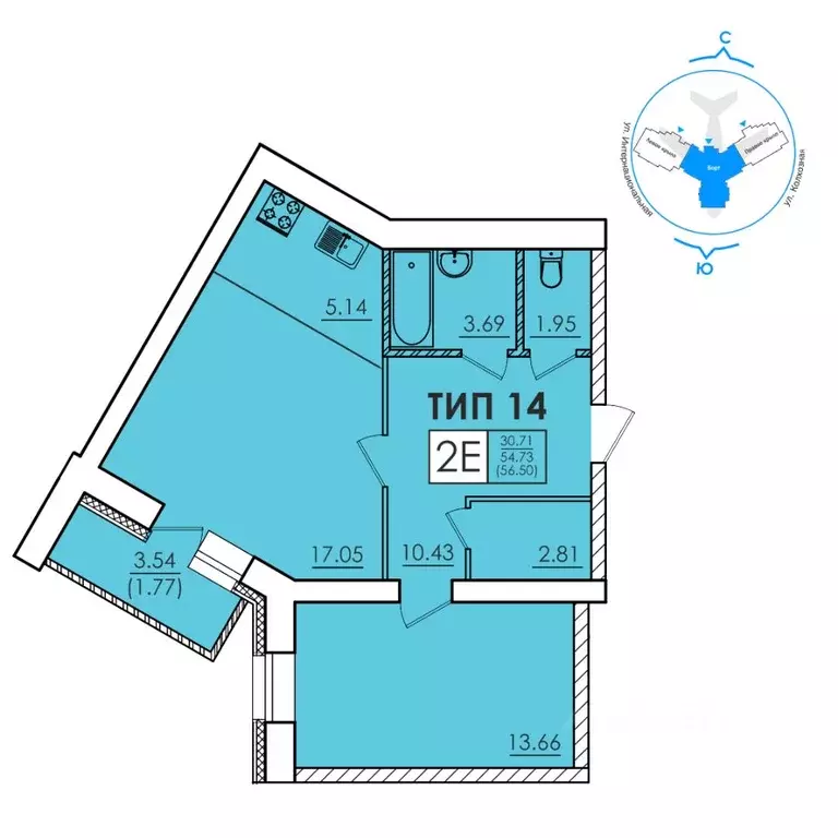 2-к кв. Коми, Сыктывкар Колхозная ул., 16 (56.5 м) - Фото 1
