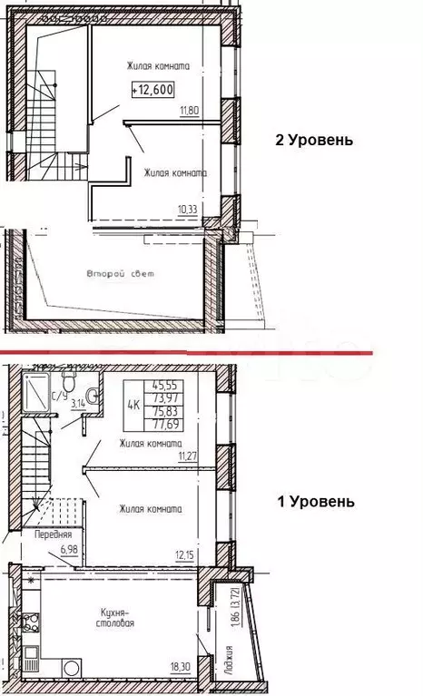 3-к. квартира, 76 м, 4/5 эт. - Фото 1