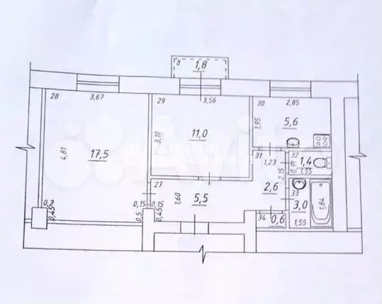 2-к. квартира, 48 м, 3/4 эт. - Фото 0