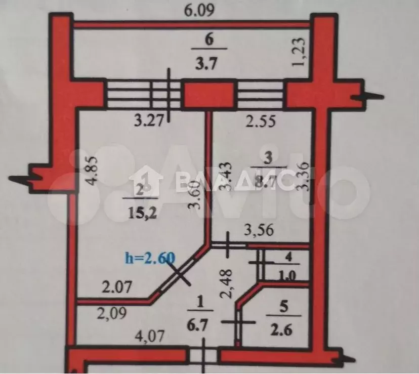 1-к. квартира, 34,2 м, 7/9 эт. - Фото 0