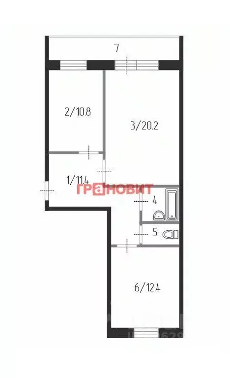 2-к кв. Новосибирская область, Новосибирск ул. Петухова, 160 (59.4 м) - Фото 1