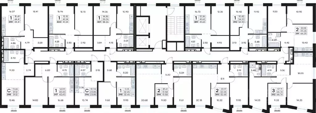 1-к кв. Приморский край, Владивосток Клуб 25 жилой комплекс, 1 (41.65 ... - Фото 2