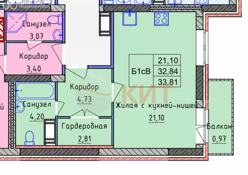 Квартира-студия: Ярославль, Брагинская улица, 18к3 (34 м) - Фото 0