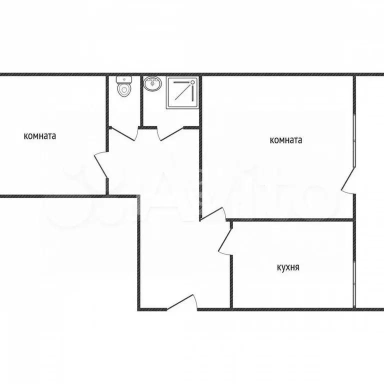 2-к. квартира, 49,5 м, 5/5 эт. - Фото 0