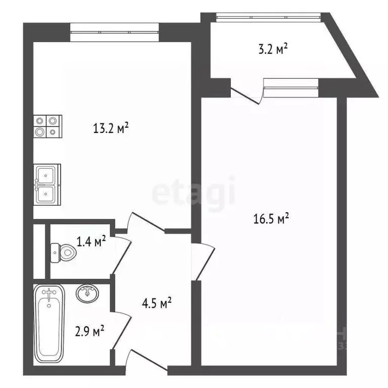 1-к кв. Ленинградская область, Всеволожский район, Колтушское ... - Фото 2