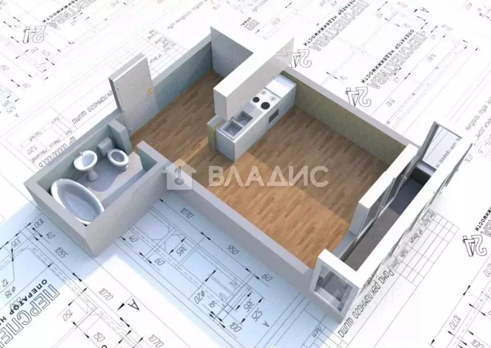 Студия Иркутская область, Ангарск 33-й мкр, 25 (36.0 м) - Фото 2