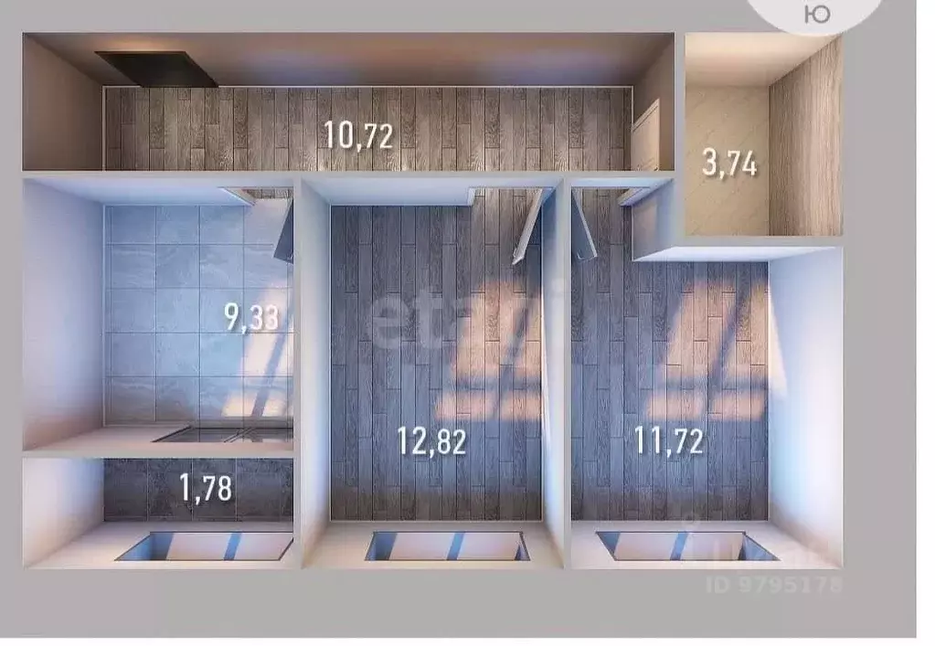 2-к кв. Татарстан, с. Высокая Гора ул. Ирека Миннахметова, 1 (51.7 м) - Фото 1