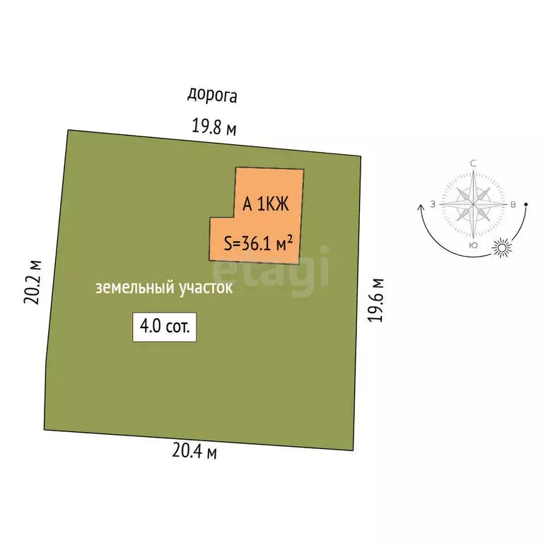 Дом в Тюмень, СНТ Ягодное, Берёзовая улица (36.1 м) - Фото 1