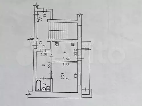 1-к. квартира, 39,6 м, 3/6 эт. - Фото 0