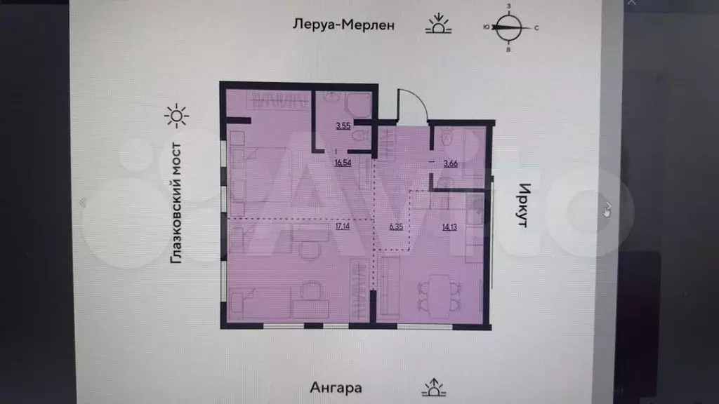 3-к. квартира, 61,6 м, 12/19 эт. - Фото 0