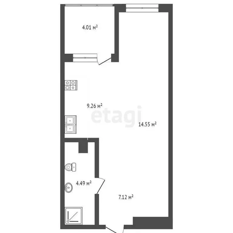 1-комнатная квартира: Ростов-на-Дону, Привокзальная улица, 3 (34 м) - Фото 0