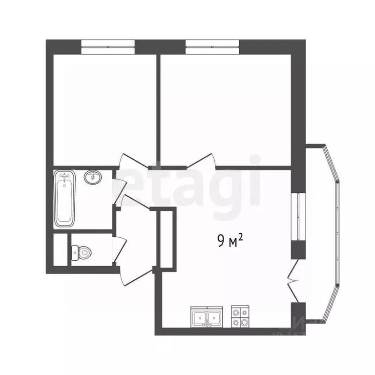 2-к кв. Ленинградская область, Гатчинский муниципальный округ, пос. ... - Фото 2