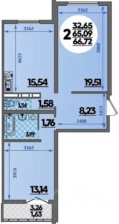 2-к кв. Краснодарский край, Новороссийск Город у Моря жилой комплекс ... - Фото 0